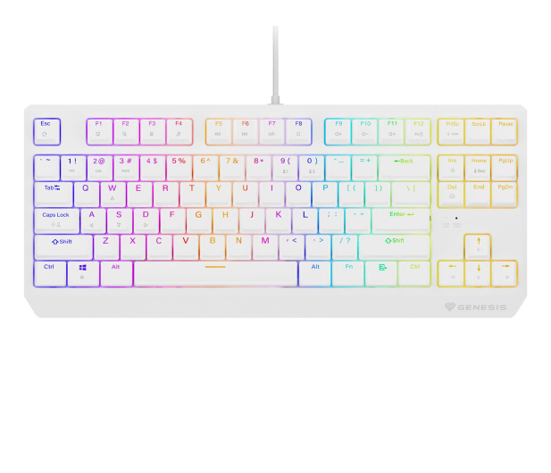 Genesis THOR 230 TKL US RGB MECHANICZNA OUTEMU BROWN BIAŁA HOT SWAP NKG-2080 - 1351042 - zdjęcie